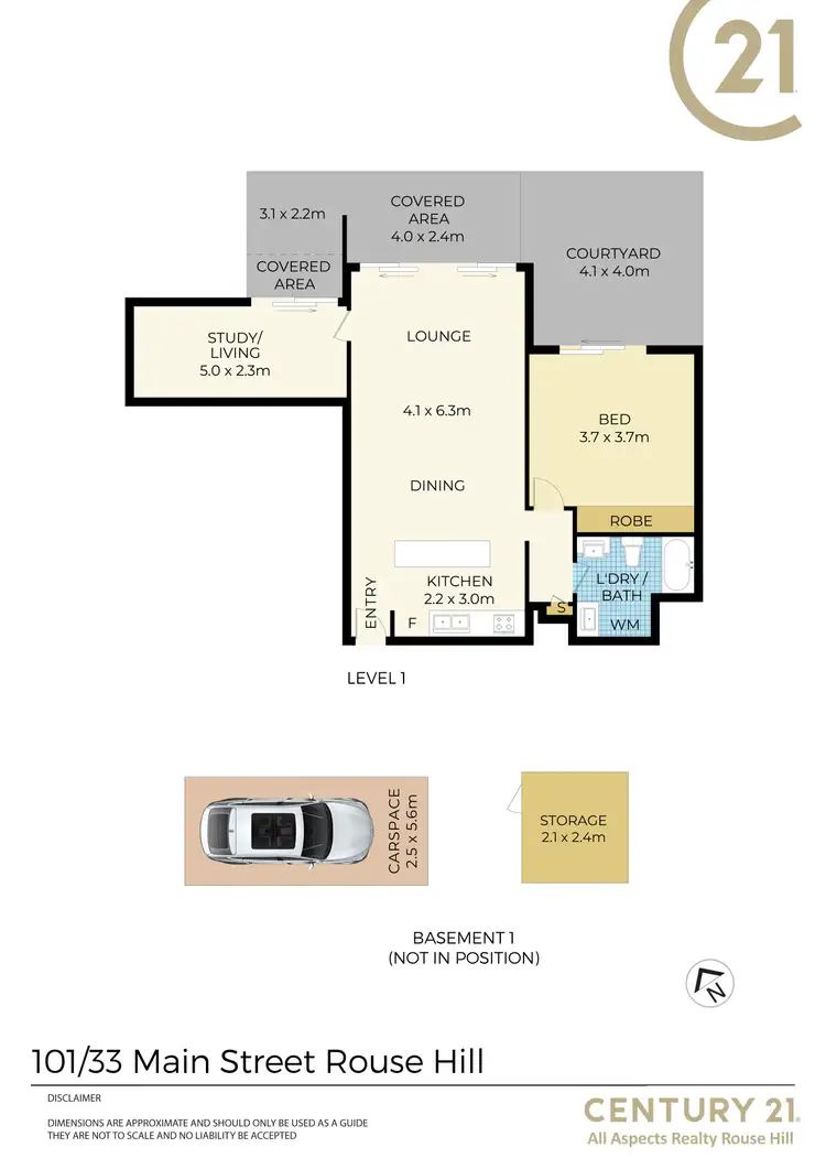 Floorplan of Homely apartment listing, 101/33 Main Street, Rouse Hill NSW 2155