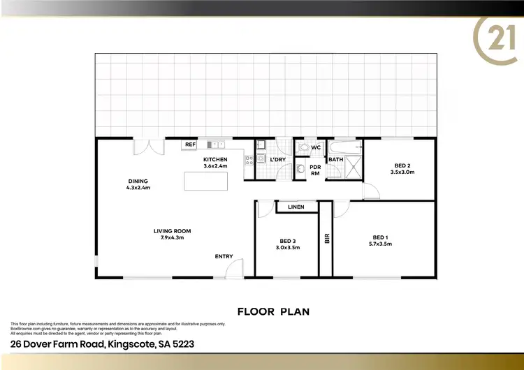 Floorplan of Homely house listing, 26 Dover Farm Road, Kingscote SA 5223