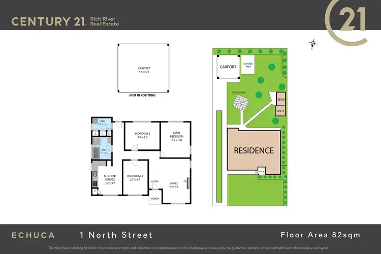 Floorplan of Homely house listing, 1 North Street, Echuca VIC 3564