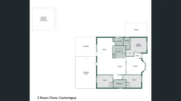 Floorplan of Homely house listing, 3 Rason Close, Cooloongup WA 6168