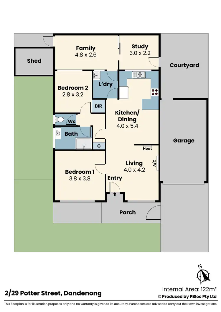 Floorplan of Homely villa listing, 2/29 Potter Street, Dandenong VIC 3175
