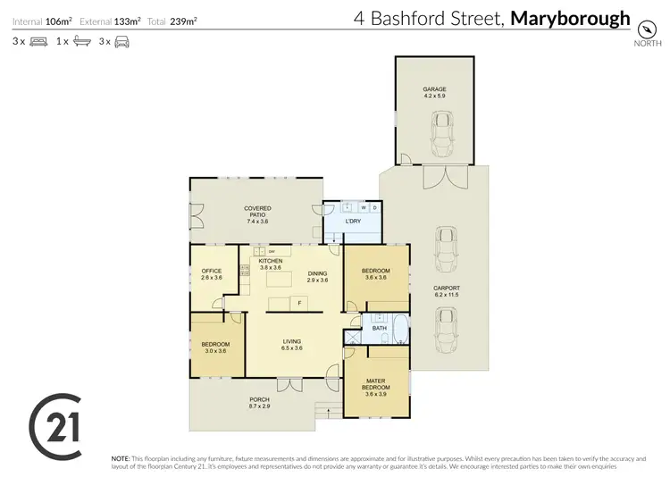 Floorplan of Homely house listing, 4 Bashford Street, Maryborough QLD 4650