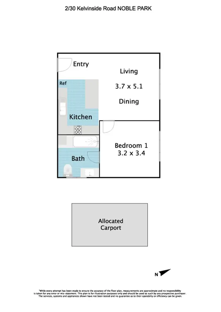 Floorplan of Homely unit listing, 2/30 Kelvinside Road, Noble Park VIC 3174