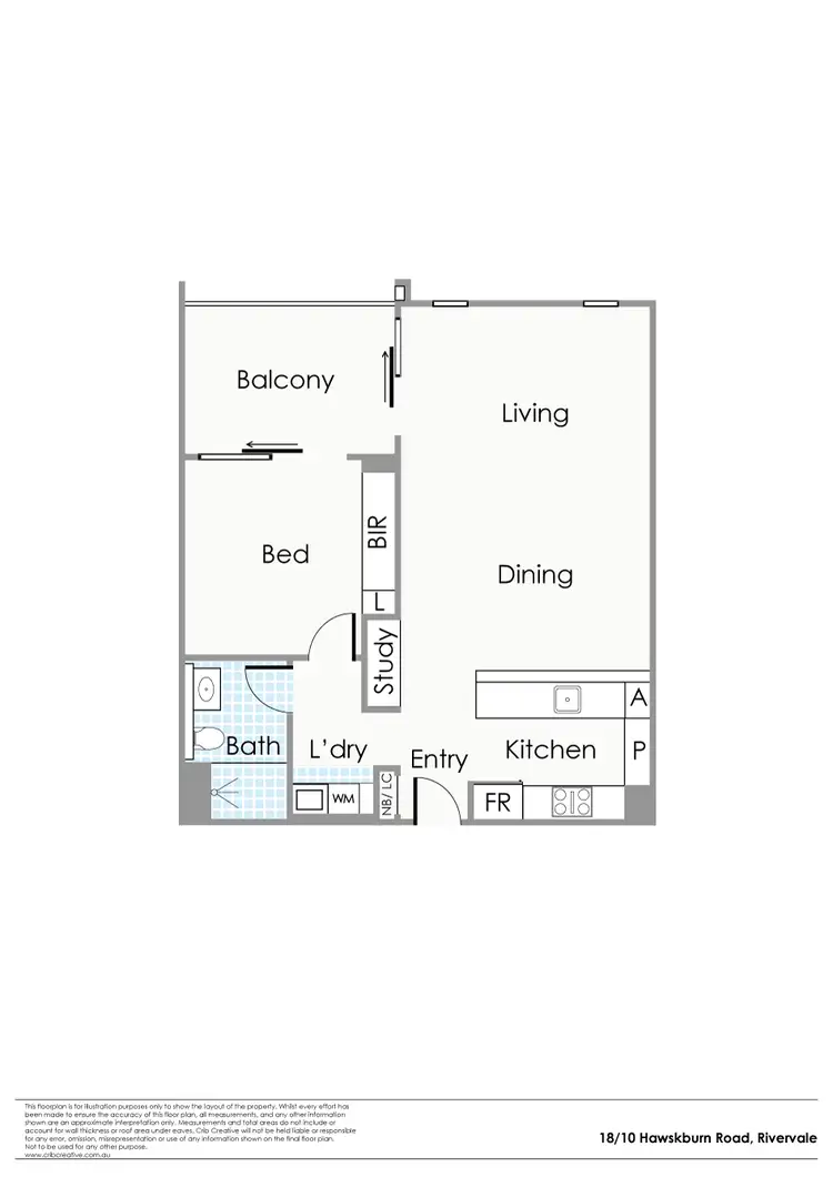 Floorplan of Homely apartment listing, 18/10 Hawksburn Road, Rivervale WA 6103