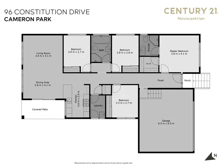 Floorplan of Homely house listing, 96 Constitution Drive, Cameron Park NSW 2285