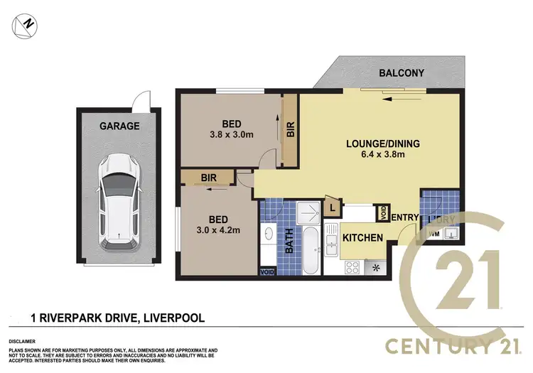 Floorplan of Homely unit listing, 87/1 Riverpark Drive, Liverpool NSW 2170