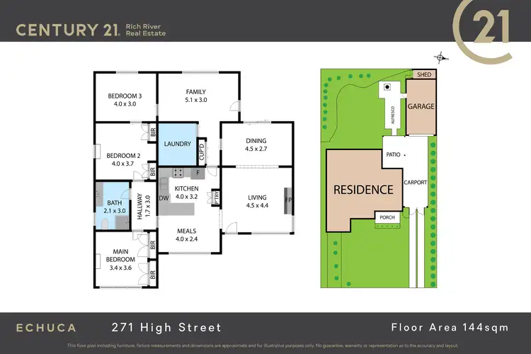 Floorplan of Homely house listing, 271 High Street, Echuca VIC 3564