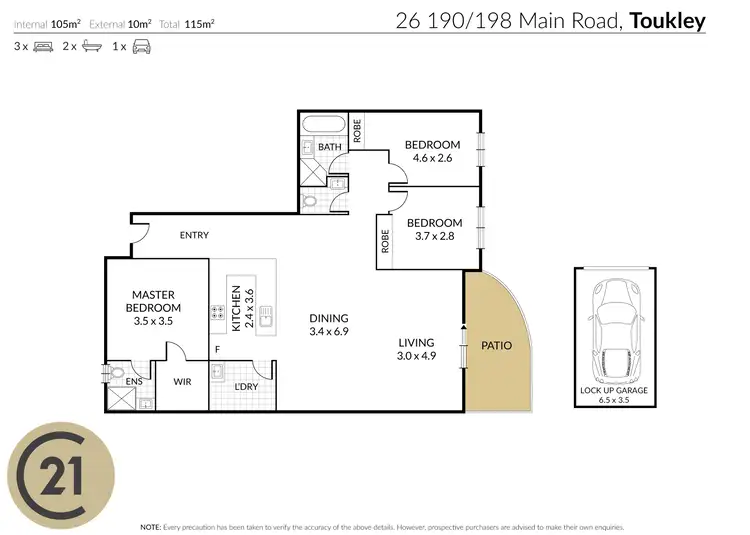 Floorplan of Homely unit listing, 26/190-198 Main Road, Toukley NSW 2263