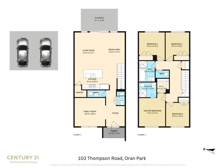 Floorplan of Homely house listing, 103 Thompson Road, Oran Park NSW 2570