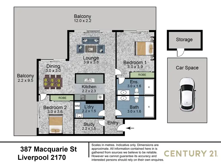 Floorplan of Homely apartment listing, 144/387 Macquarie Street, Liverpool NSW 2170