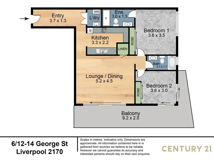 Floorplan of Homely unit listing, 6/12-14 George Street, Liverpool NSW 2170