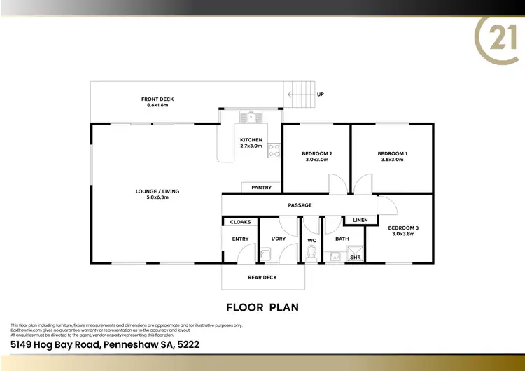 Floorplan of Homely house listing, 5149 Hog Bay Road, Penneshaw SA 5222