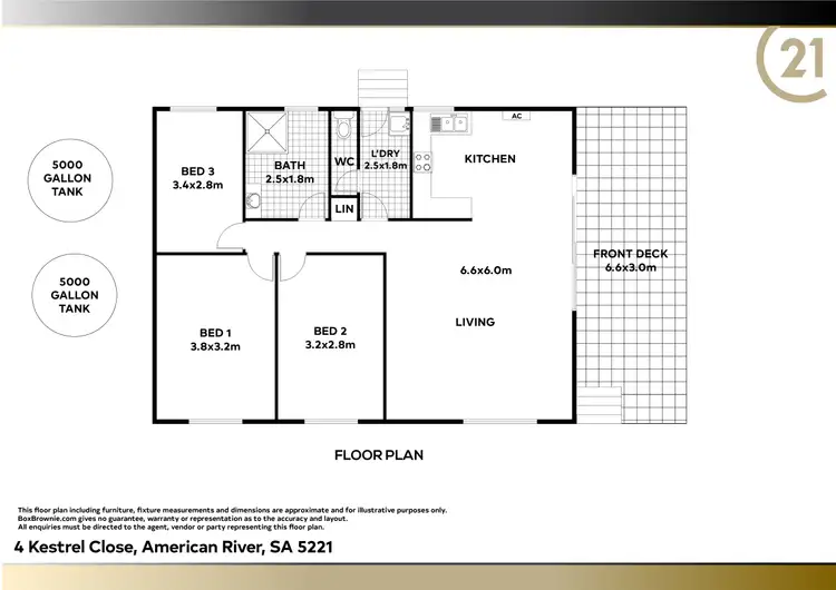 Floorplan of Homely house listing, 4 Kestrel Close, American River SA 5221