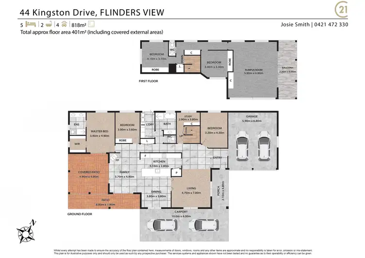 Floorplan of Homely house listing, 44 Kingston Drive, Flinders View QLD 4305