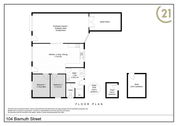 Floorplan of Homely house listing, 104 Bismuth Street, Broken Hill NSW 2880