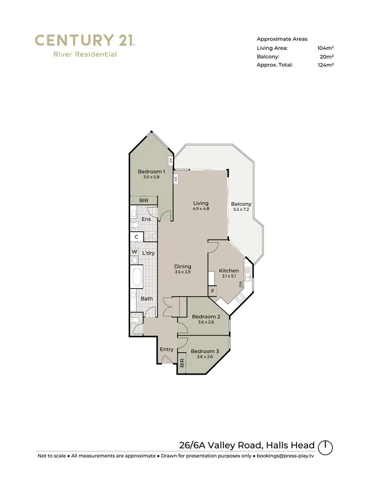 Floorplan of Homely apartment listing, 26/6A Valley Road, Halls Head WA 6210