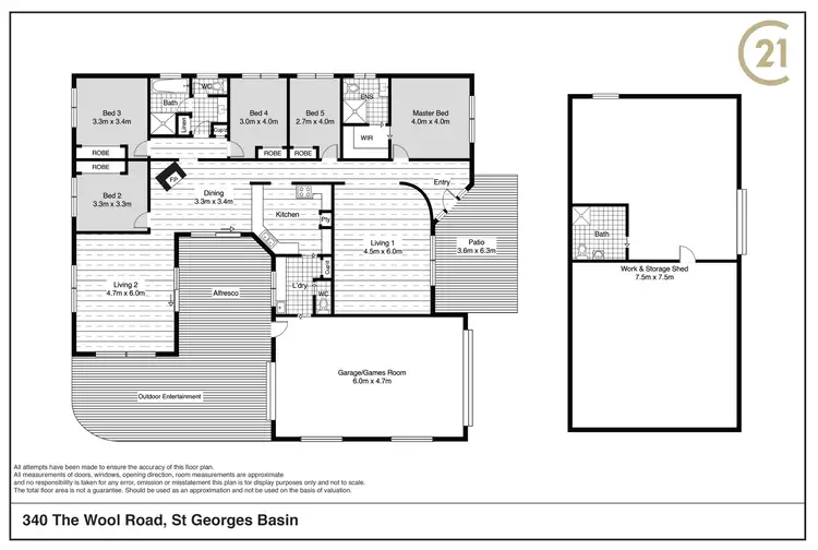 Floorplan of Homely rural property listing, 340 The Wool Road, St Georges Basin NSW 2540