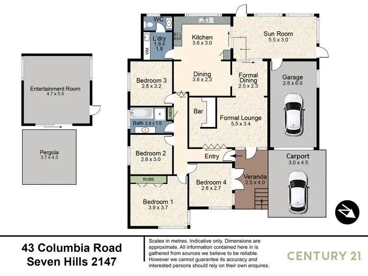 Floorplan of Homely house listing, 43 Columbia Road, Seven Hills NSW 2147