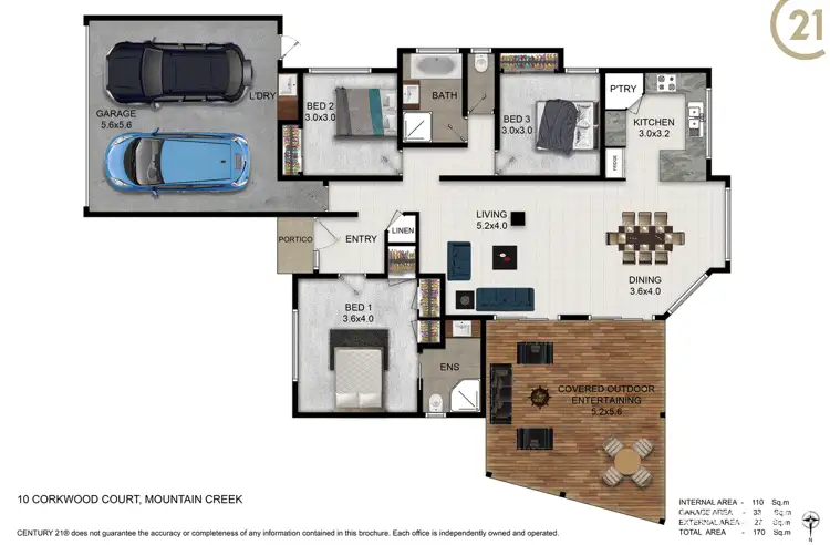 Floorplan of Homely house listing, 10 Corkwood Court, Mountain Creek QLD 4557