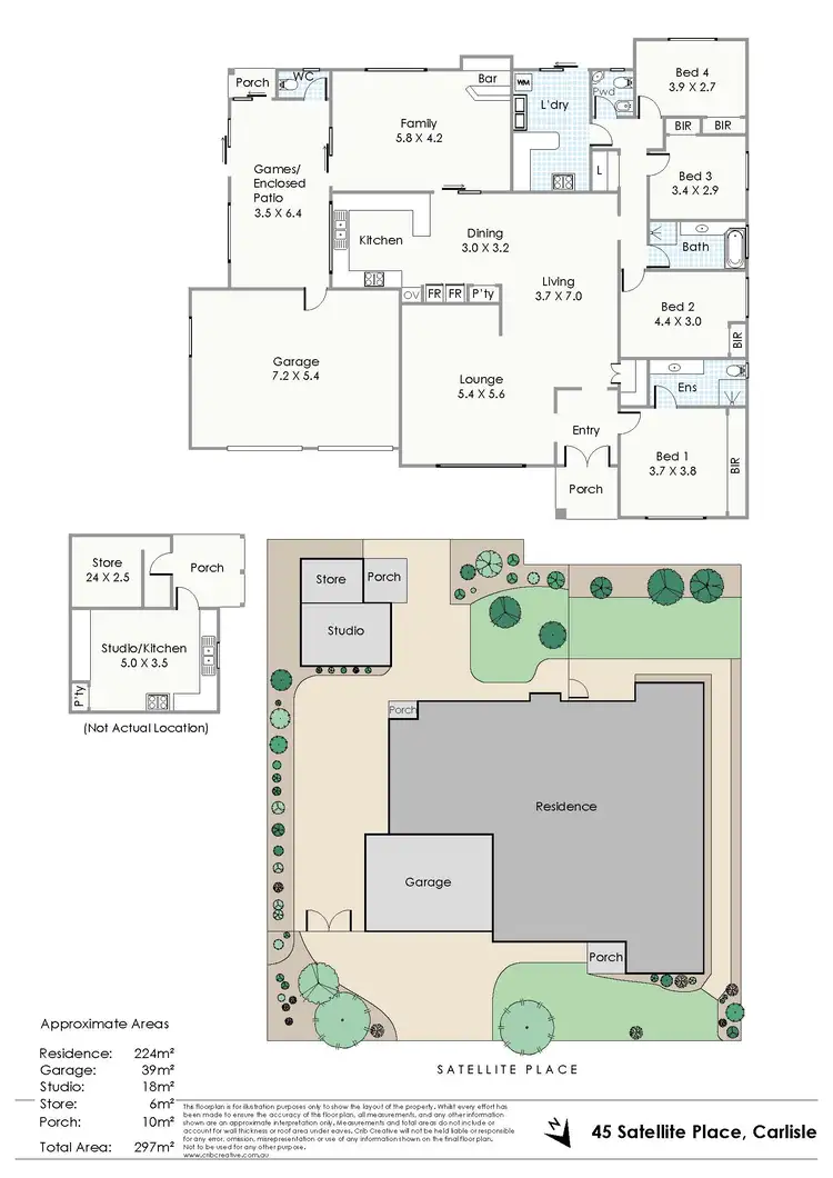 Floorplan of Homely house listing, 45 Satellite Place, Carlisle WA 6101