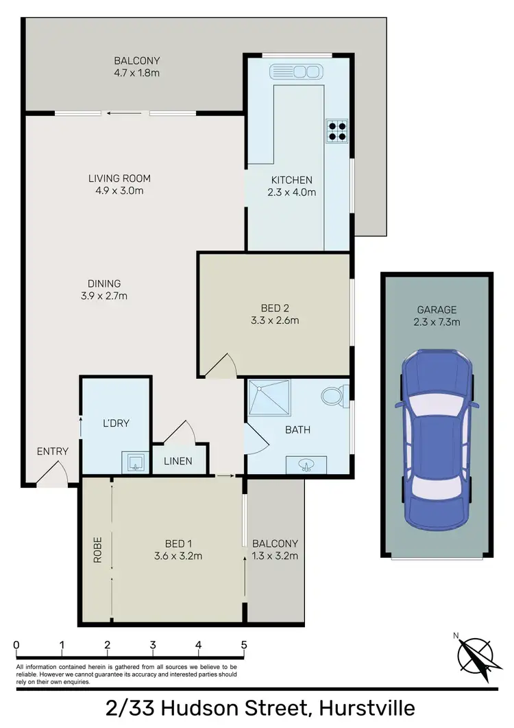 Floorplan of Homely apartment listing, 2/33-35 Hudson Street, Hurstville NSW 2220
