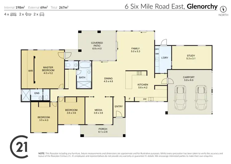 Floorplan of Homely rural property listing, 6 Six Mile Road East, Glenorchy QLD 4650