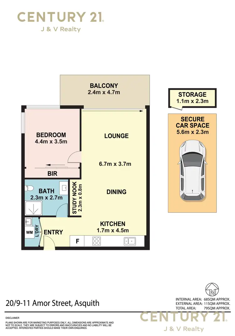 Floorplan of Homely apartment listing, 20/9-11 Amor Street, Asquith NSW 2077