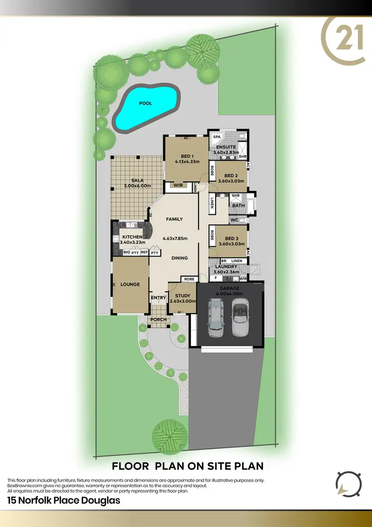 Floorplan of Homely house listing, 15 Norfolk Place, Douglas QLD 4814