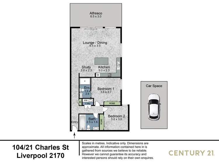 Floorplan of Homely unit listing, 104/21 Charles Street, Liverpool NSW 2170