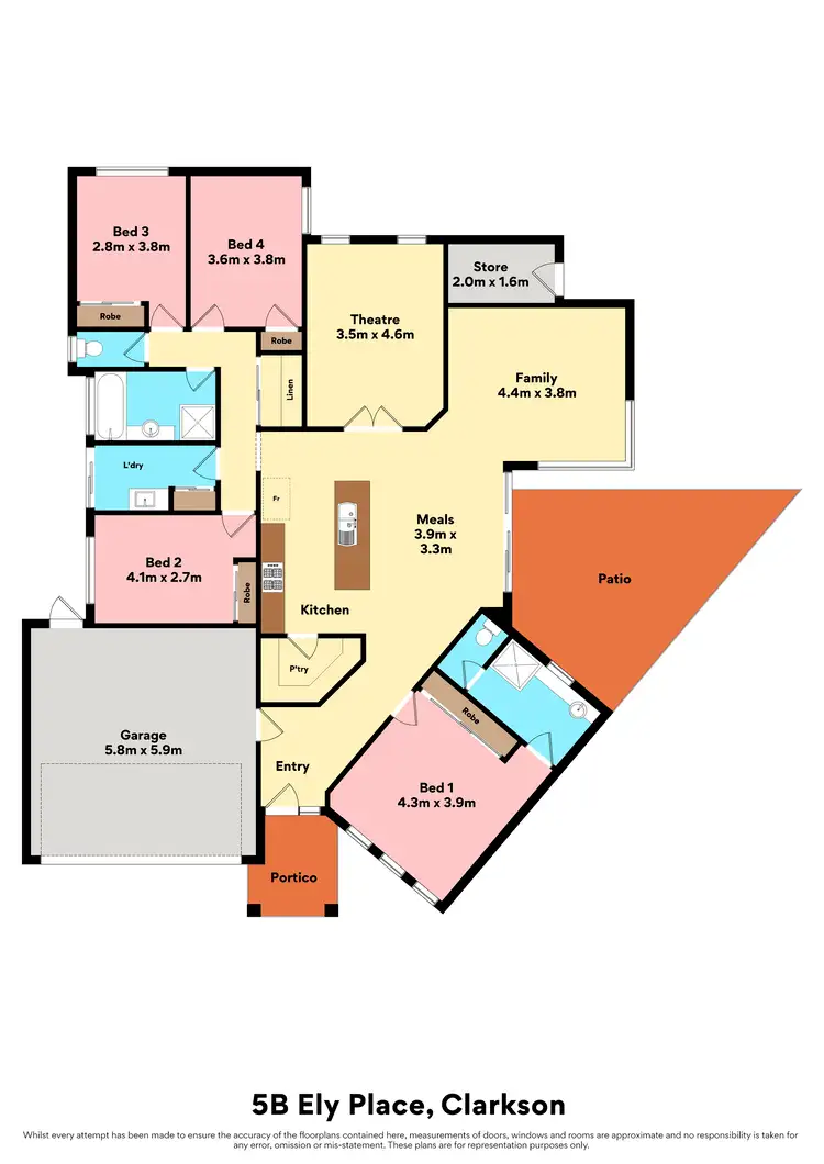 Floorplan of Homely house listing, 5B Ely Place, Clarkson WA 6030