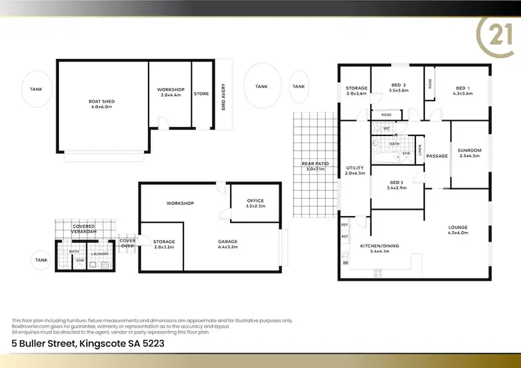 Floorplan of Homely house listing, 5 Buller Street, Kingscote SA 5223