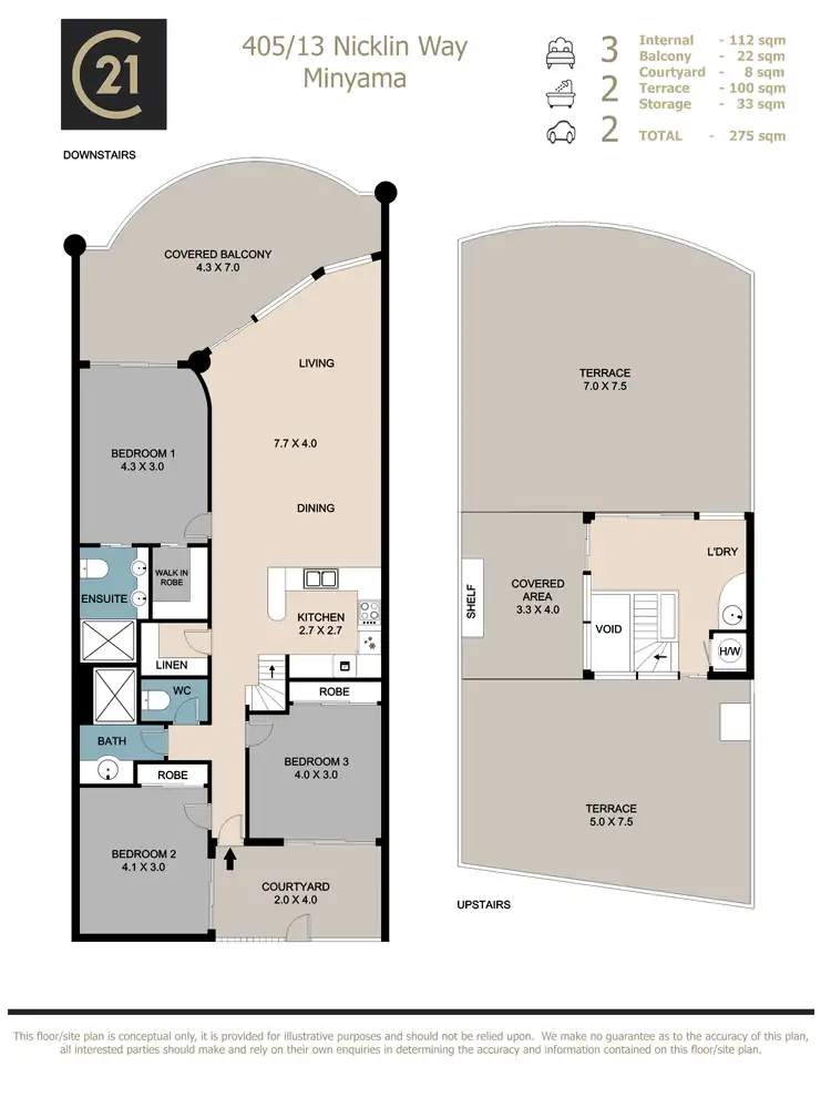Floorplan of Homely unit listing, 405/13 Nicklin Way, Minyama QLD 4575