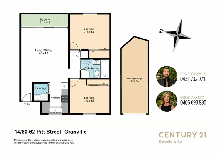 Floorplan of Homely apartment listing, 14/60-62 Pitt Street, Granville NSW 2142