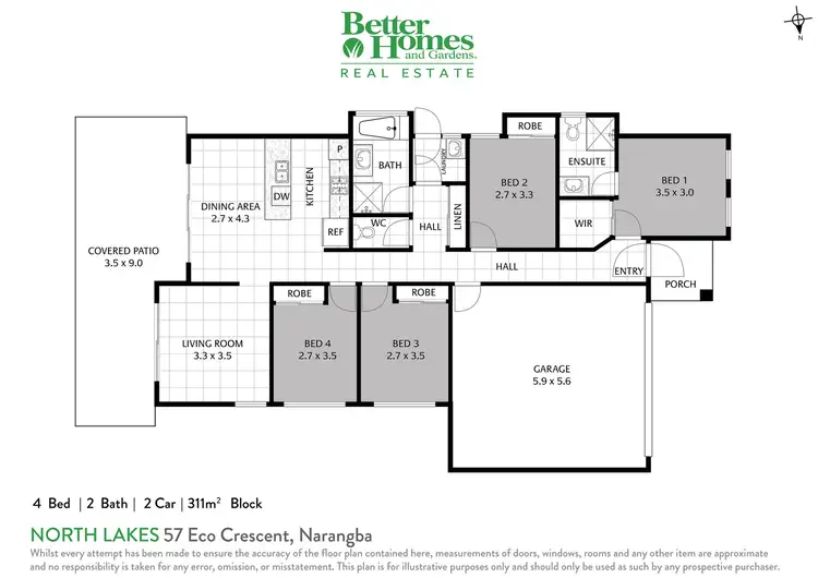 Floorplan of Homely house listing, 57 Eco Crescent, Narangba QLD 4504