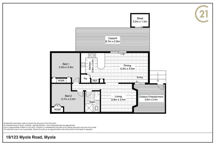Floorplan of Homely other listing, 19/123 Myola Road, Myola NSW 2540