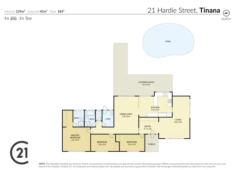 Floorplan of Homely house listing, 21 Hardie Street, Tinana QLD 4650