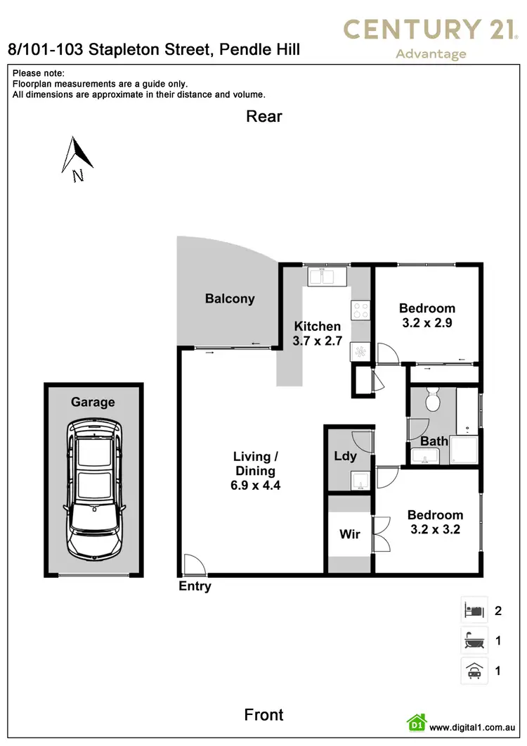 Floorplan of Homely unit listing, 8/101-103 Stapleton Street, Pendle Hill NSW 2145