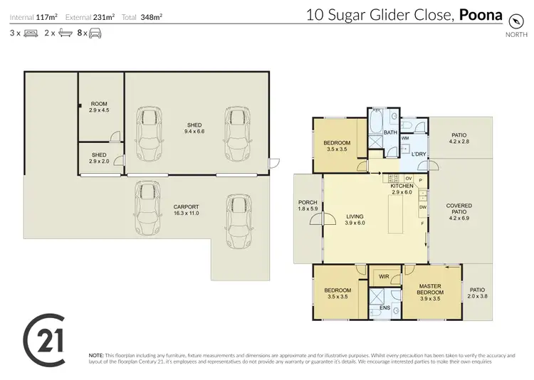 Floorplan of Homely house listing, 10 Sugar Glider Close, Poona QLD 4650