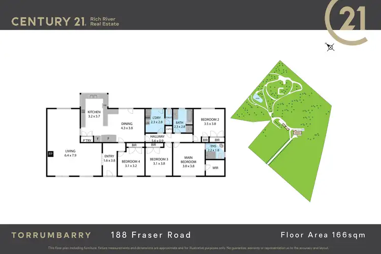 Floorplan of Homely house listing, 188 Fraser Road, Echuca VIC 3564