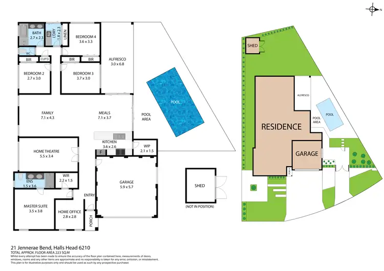 Floorplan of Homely house listing, 21 Jennerae Bend, Halls Head WA 6210