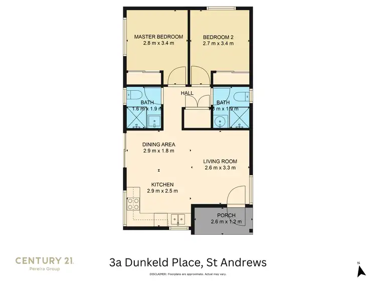 Floorplan of Homely apartment listing, 3A Dunkeld Place, St Andrews NSW 2566
