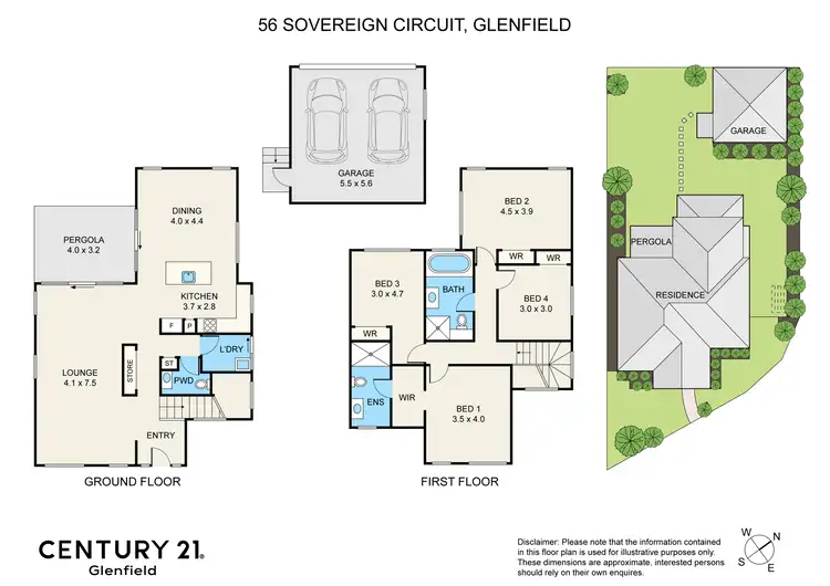 Floorplan of Homely house listing, 56 Sovereign Circuit, Glenfield NSW 2167
