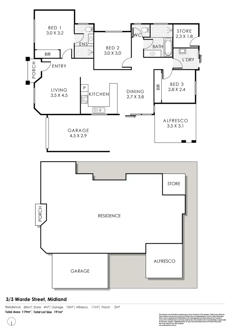 Floorplan of Homely house listing, 3/3 Warde Street, Midland WA 6056