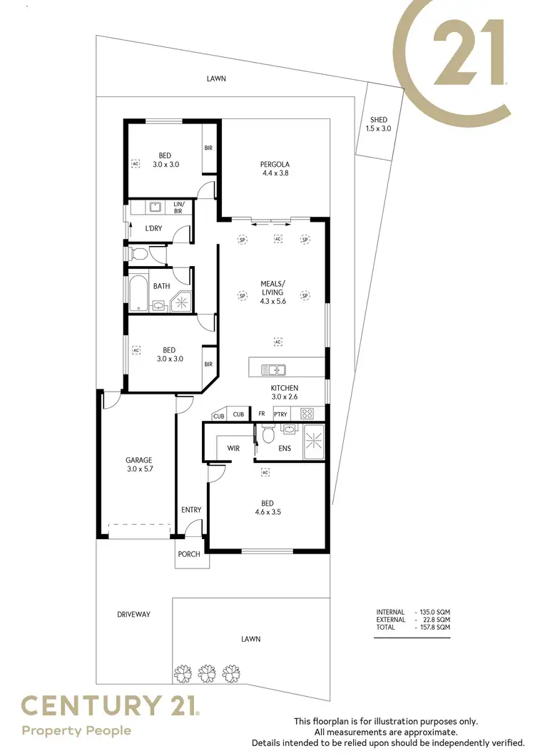 Floorplan of Homely house listing, 32 Verbena Drive, Parafield Gardens SA 5107