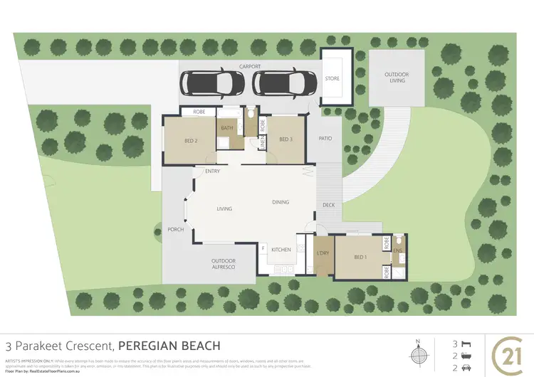 Floorplan of Homely house listing, 3 Parakeet Crescent, Peregian Beach QLD 4573
