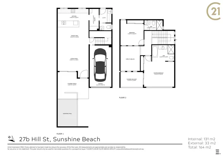 Floorplan of Homely unit listing, 2/27 Hill Street, Sunshine Beach QLD 4567
