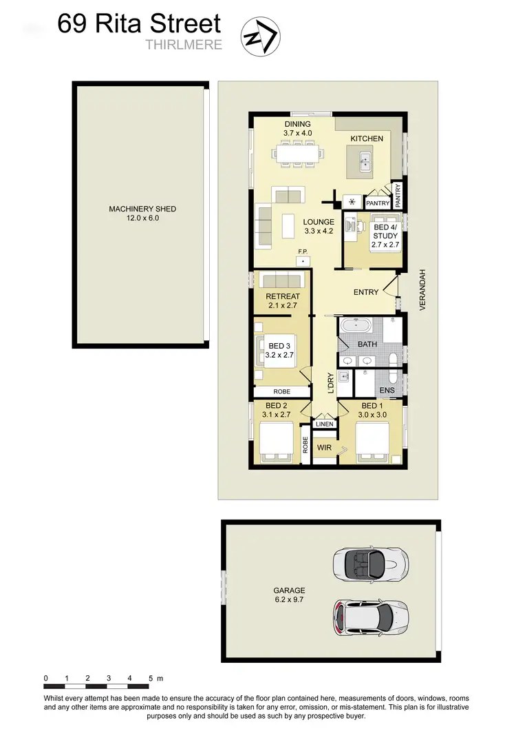 Floorplan of Homely rural property listing, 69 Rita Street, Thirlmere NSW 2572
