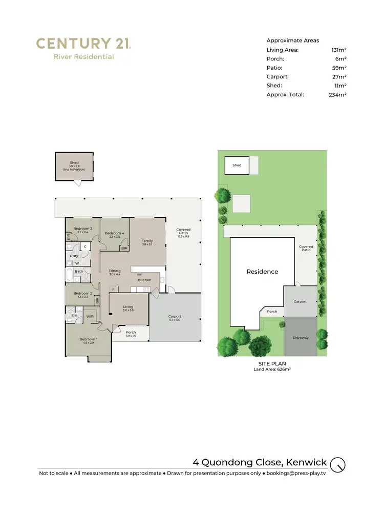 Floorplan of Homely house listing, 4 Quondong Close, Kenwick WA 6107