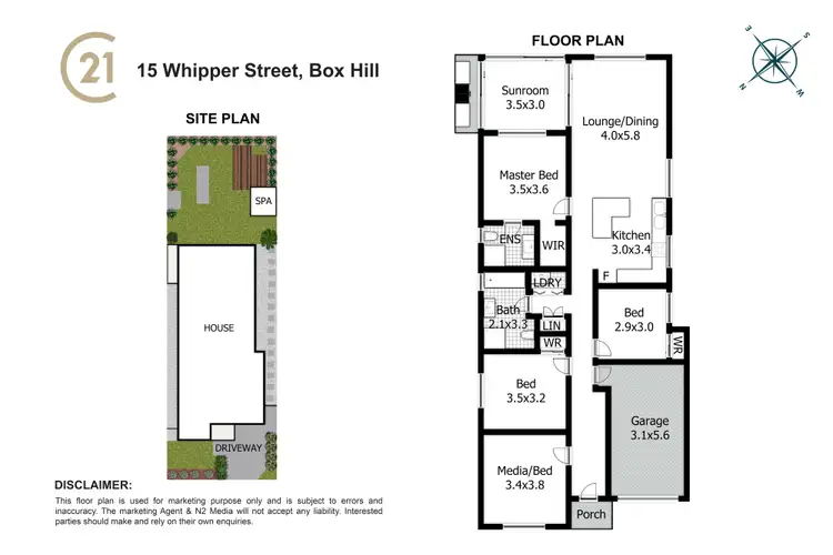 Floorplan of Homely house listing, 15 Whipper Street, Box Hill NSW 2765