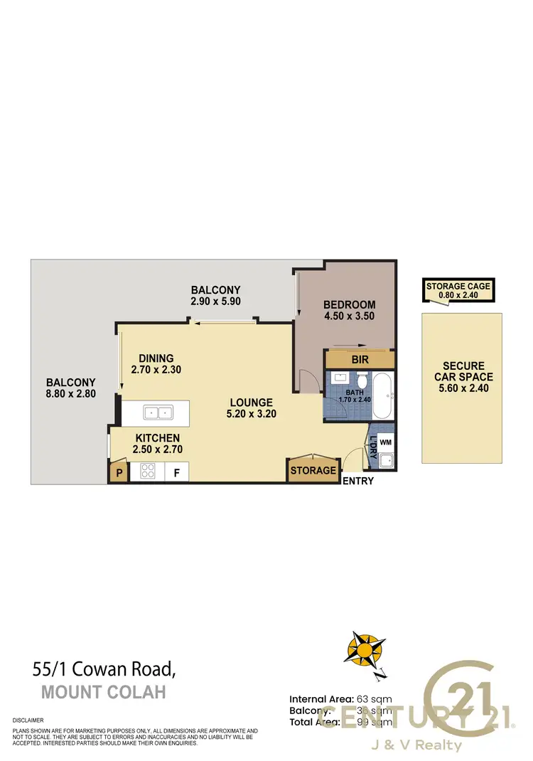 Floorplan of Homely apartment listing, 55/1 Cowan Road, Mount Colah NSW 2079